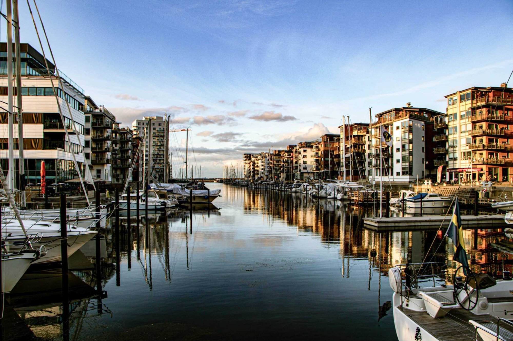 Hafenansicht in Malmö Schweden – Schweden Roadtrip