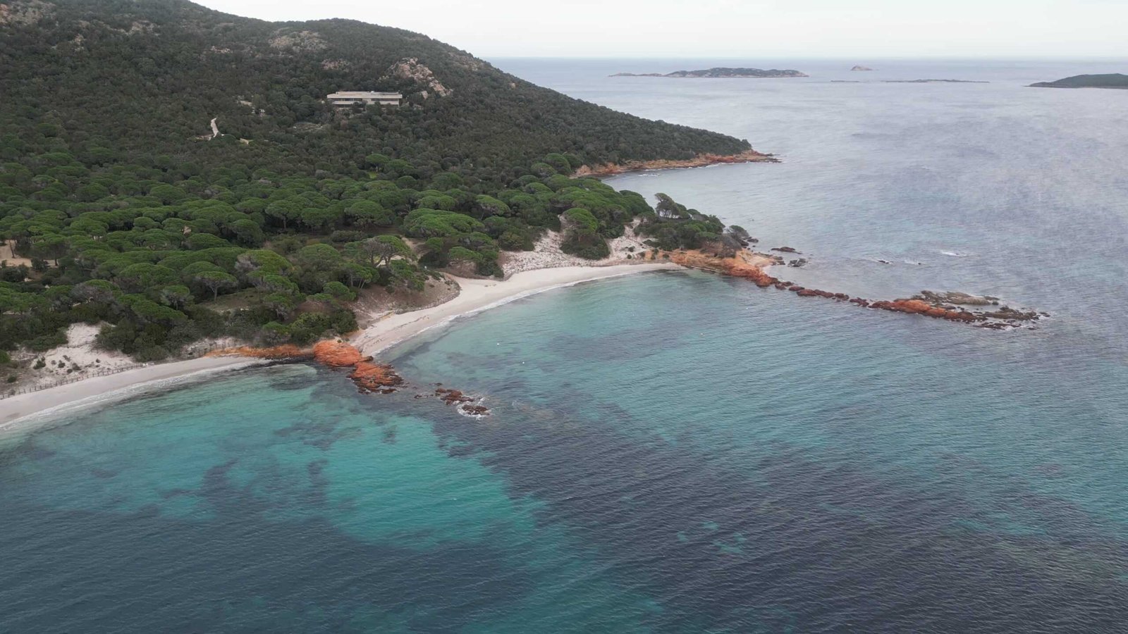 Palombaggia Strand Luftaufnahme - Korsika Rundreise