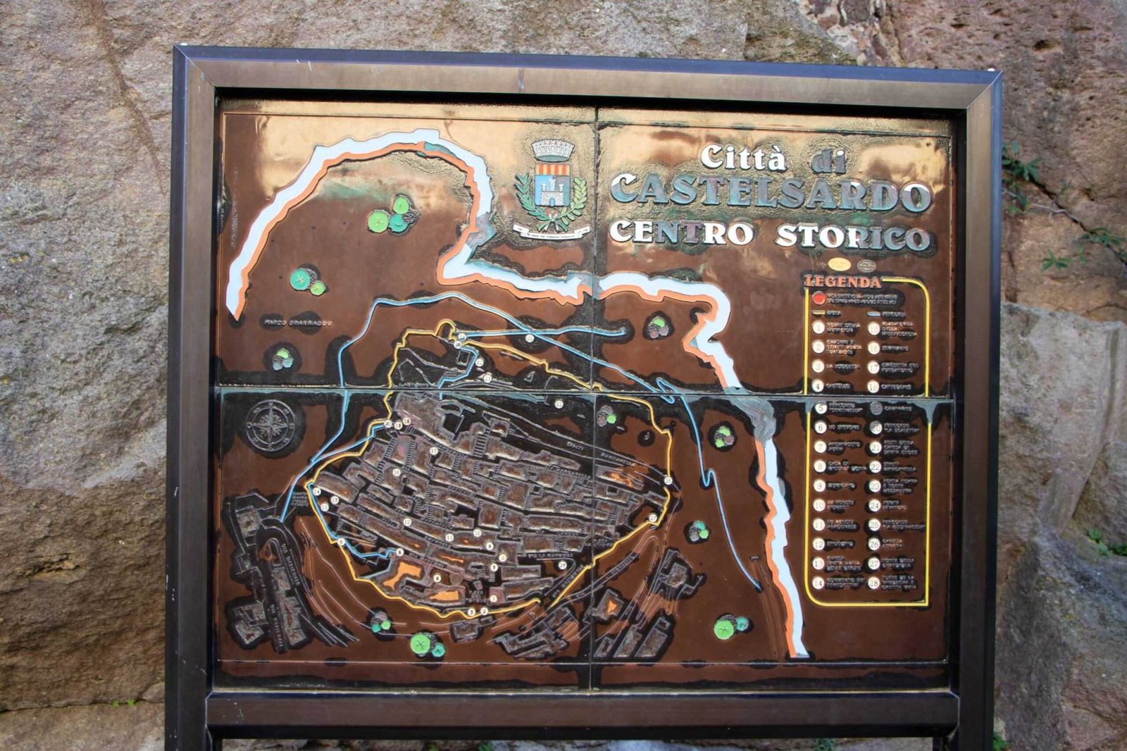 Historische Karte von Castelsardo - Sardinien Rundreise