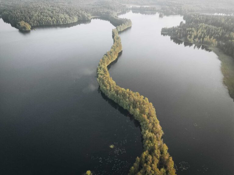 Luftaufnahme von Kyynäränharju in Finnland - Finnland Rundreise