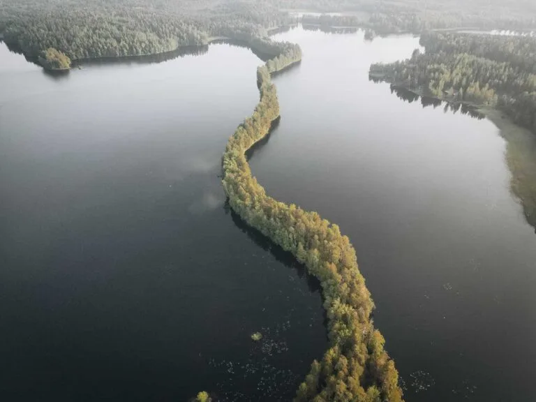 Luftaufnahme von Kyynäränharju in Finnland - Finnland Rundreise