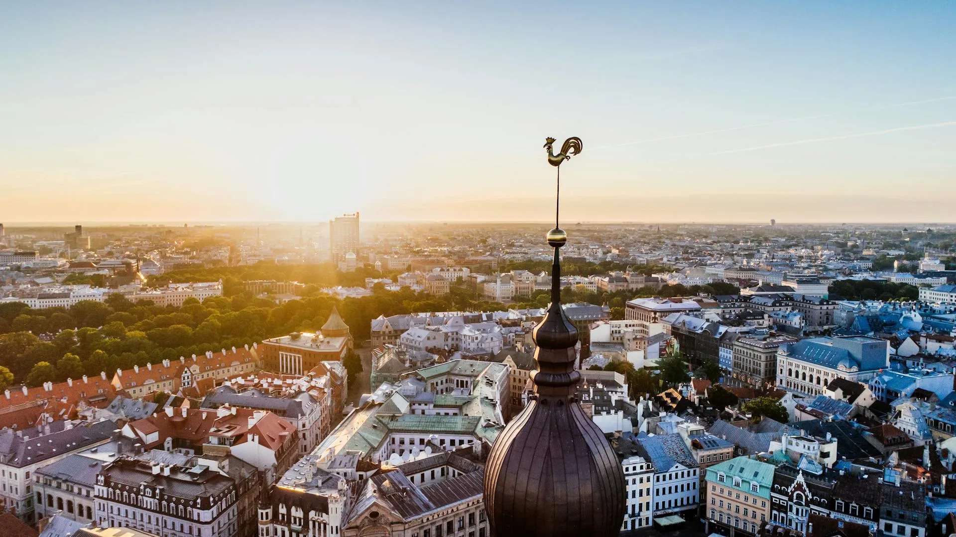 Riga bei Sonnenuntergang