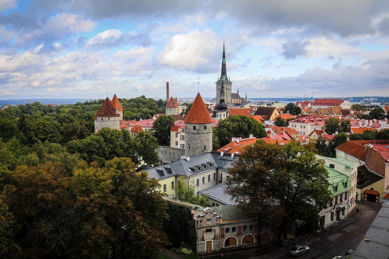 Panormablick Tallinn vom Domberg