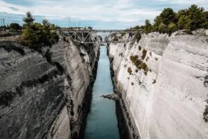Korinth Kanal Alte Isthmus-Eisenbahnbrücke
