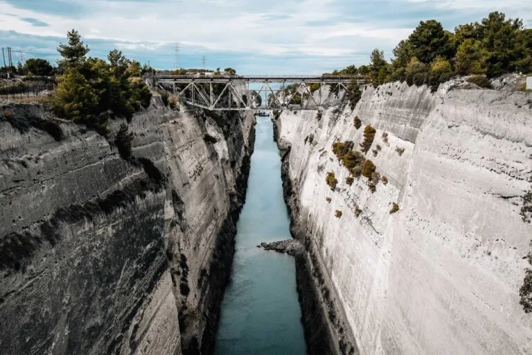 Korinth Kanal Alte Isthmus-Eisenbahnbrücke