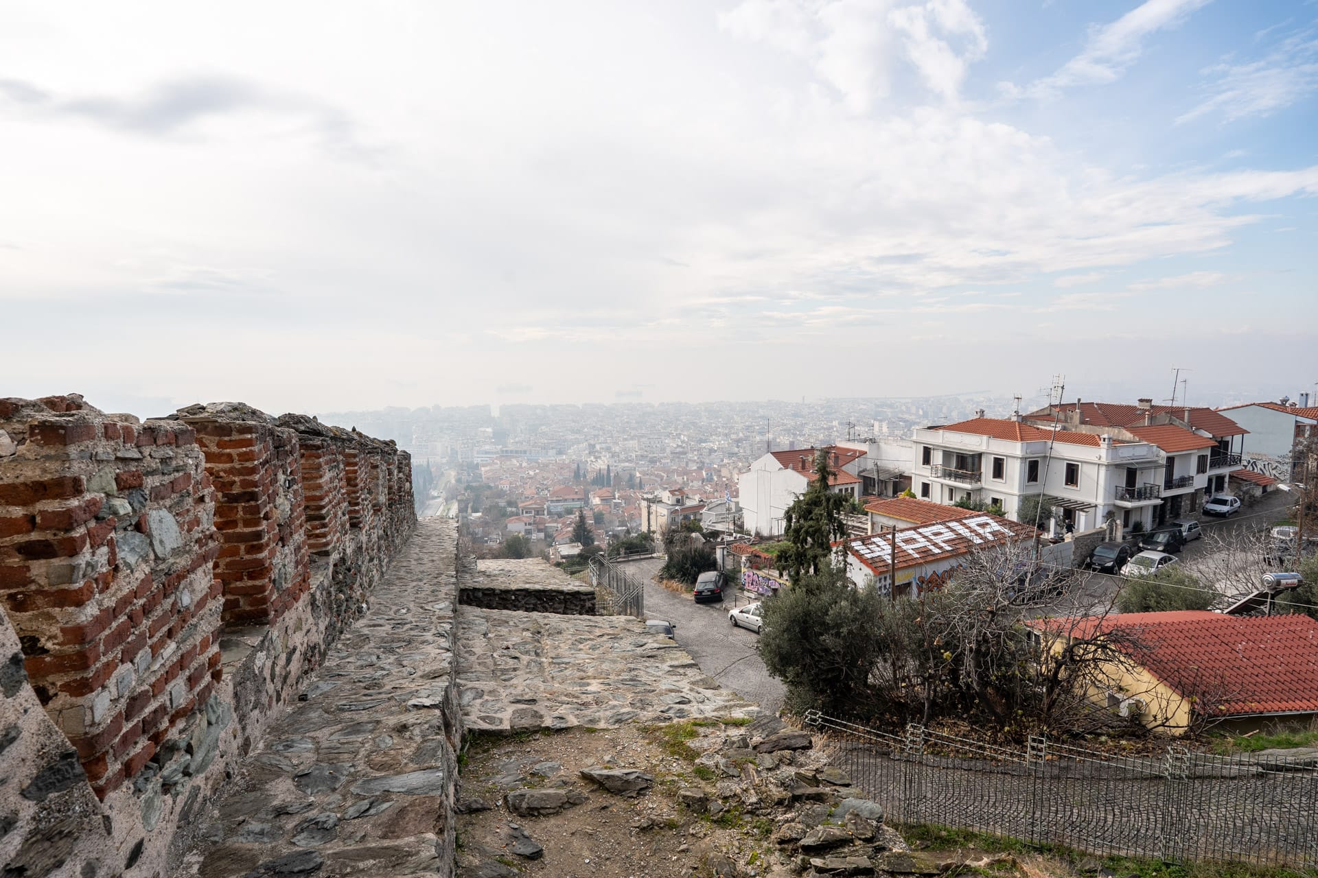 Ausblick von den Stadtmauern von Thessaloniki