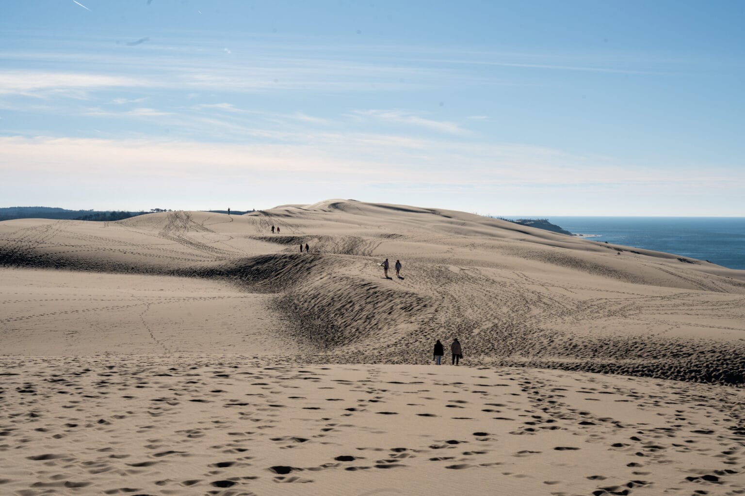 Atlantikküste Frankreich Dünenwanderung Dune du Pilat