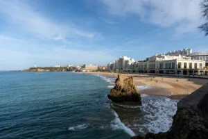 Strand mit Villen in Biarritz