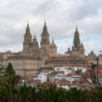Aussicht auf die Kathedrale Santiago de Compostela Sehenswürdigkeiten vom Alameda-Park