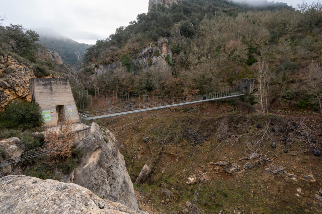 Hängebrücke in der Congost Mont-Rebei
