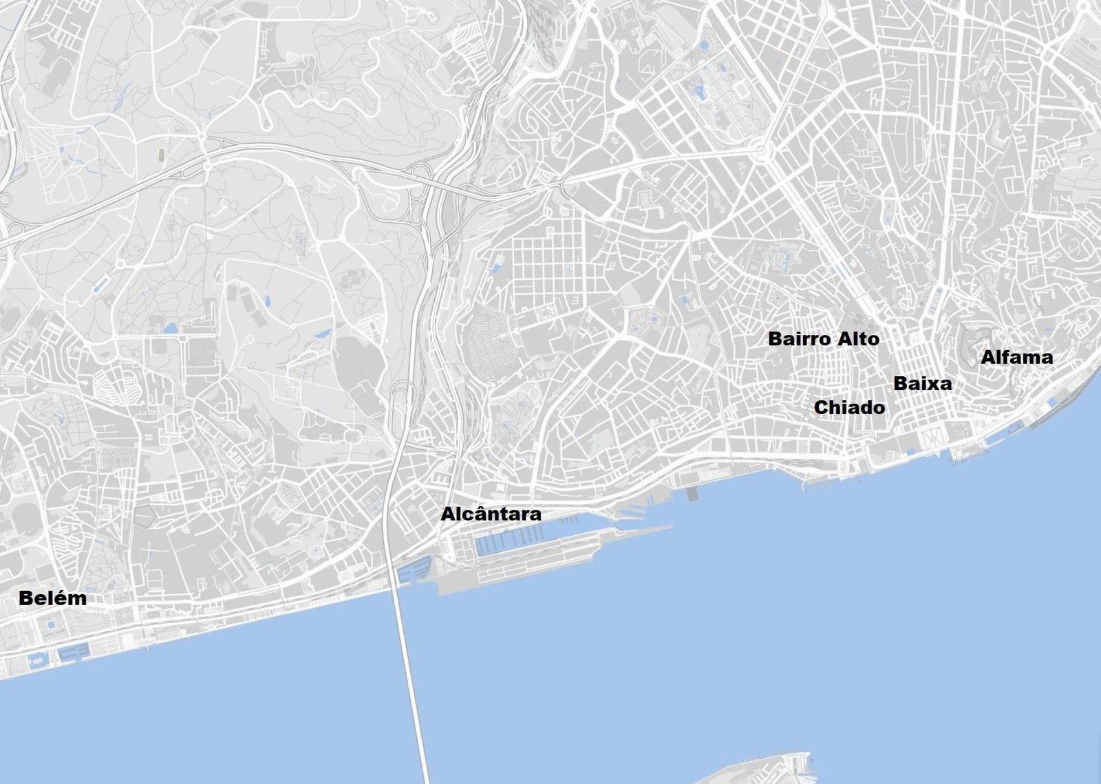 Übersicht Stadtviertel Lissabon