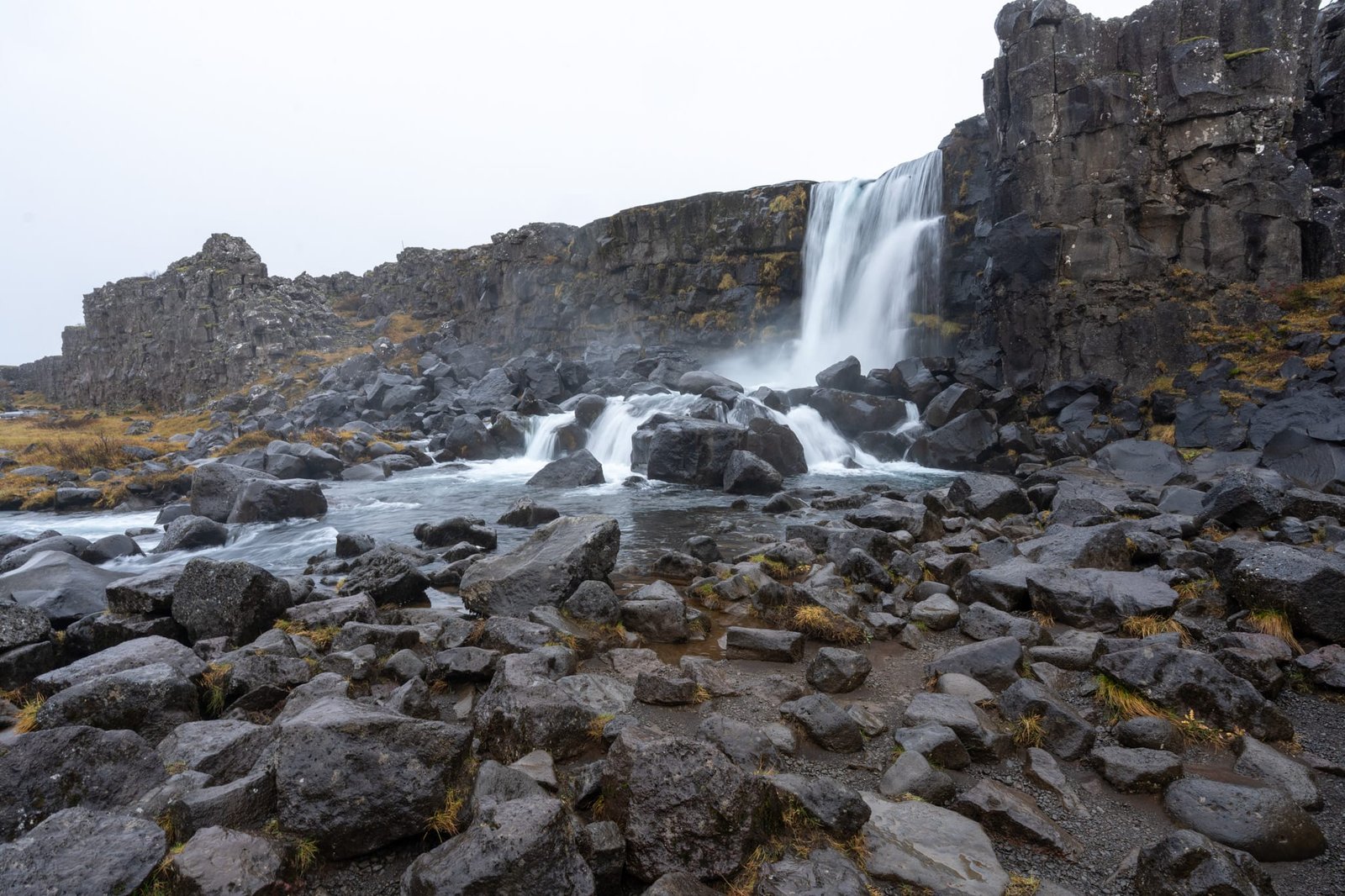 Öxarárfoss Thingvellir nationalpark