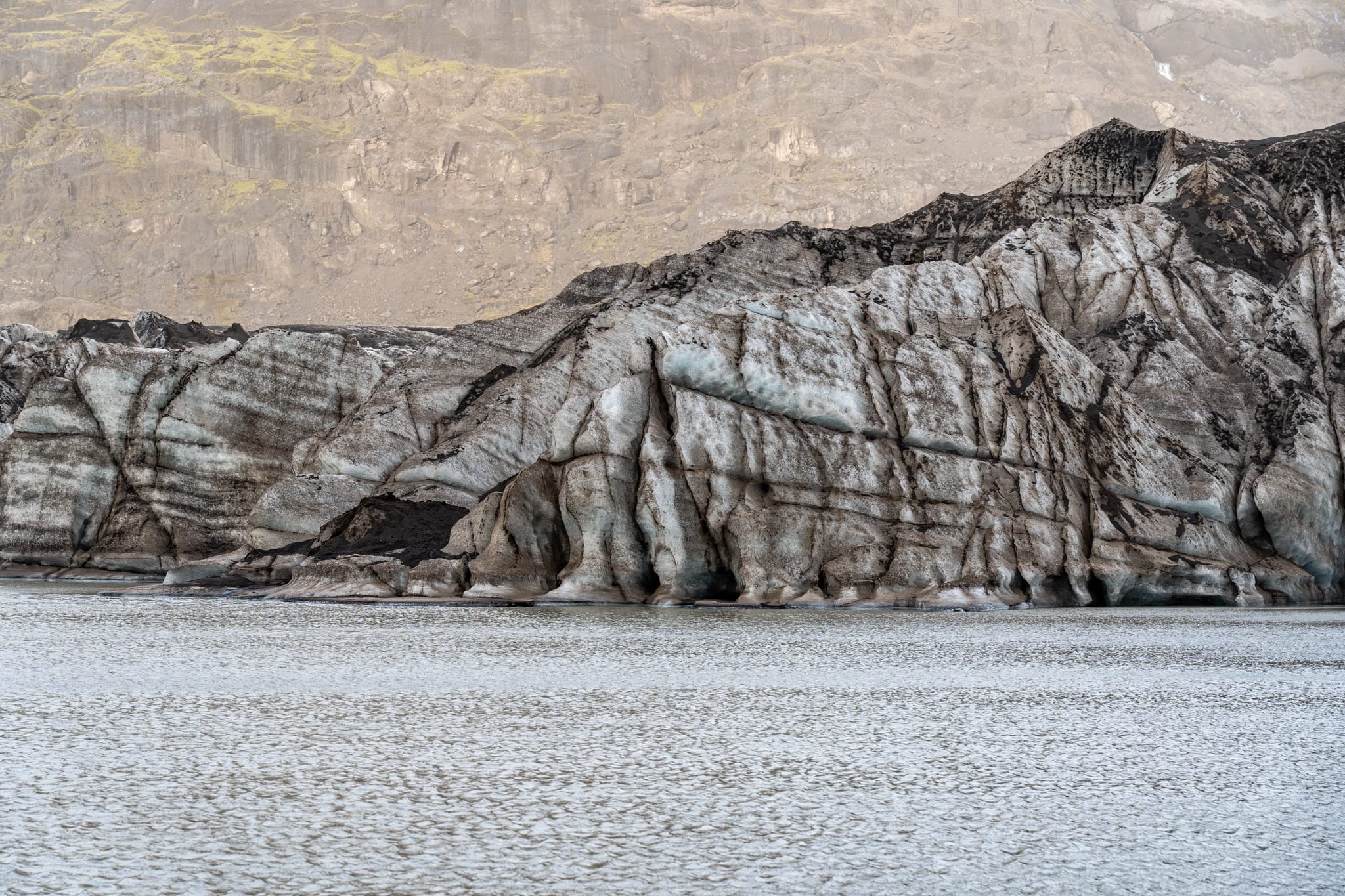 Eisstrukturen Sólheimajökull Gletscher in Island