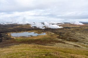 Ausblick auf das Geothermalgebiet Gunnuhver - Halbinsel Reykjanes