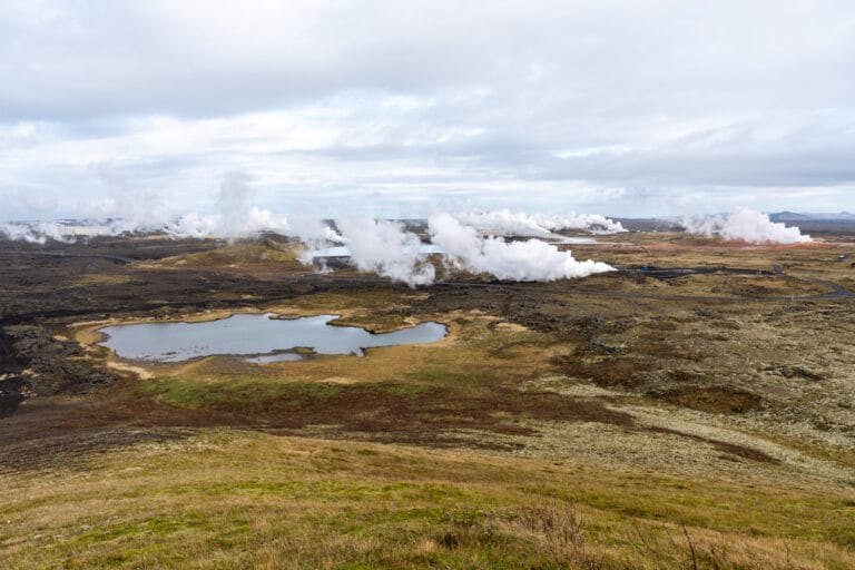 Ausblick auf das Geothermalgebiet Gunnuhver - Halbinsel Reykjanes
