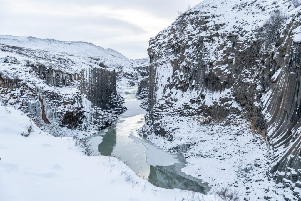 Island im Winter - Stuðlagil Schlucht