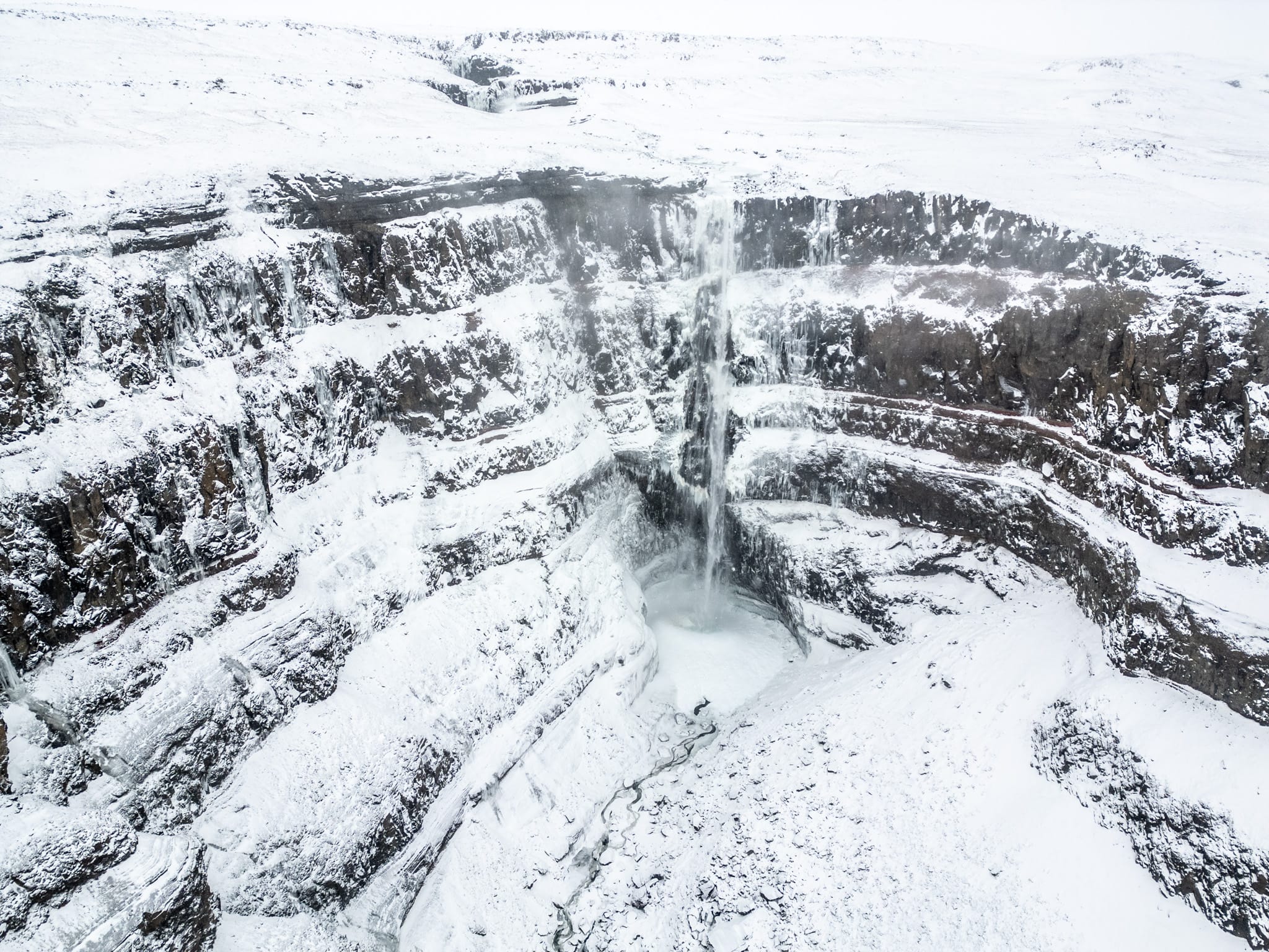 Hengifoss im Winter - Island Reise